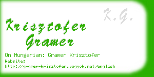 krisztofer gramer business card